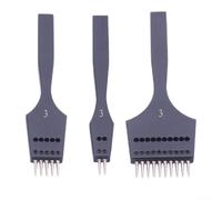 Lot de 3 burins pour maroquinerie avec pointes remplaçables et perforateur rond conçus pour plusieurs types de points et couture à la main (3 pièces)
