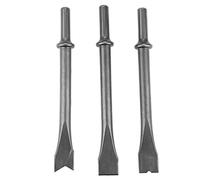 Lot de 3 burins pour marteau-perforateur pneumatique, tige ronde extra longue, jeu d'embouts pneumatiques