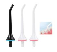 Lot de 3 Buses de Rechange Compatibles avec Oralfree, Nicwell, Nicefeel, COSLUS, Mospro, Zerhunt, 1 Noir et 2 Blanches, pour Jet Dentaire, Embouts de Haute Qualité, Non Toxiques et Durables