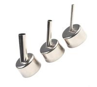 Lot de 3 buses de soudage à angle incurvé à 45 degrés pour station de reprise à air chaud série 858, avec 3 mm, 5 mm, 8 mm de diamètre intérieur, buses en acier inoxydable pour soudure et dessoudage