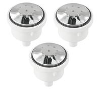 Lot de 3 buses en plastique à 9 trous, bulles automatiquement lorsqu'elles sont mises dans l'eau, jets d'air de baignoire, adaptées pour spa, piscine, baignoire, blanc