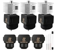 Lot de 3 buses Hotend A1/A1 Mini/A2L 0,2 mm + 0,4 mm + 0,6 mm en acier | Fast Speed & High Temp Structure d'étanchéité intégrée avec couvercle en silicone Compatible avec imprimante 3D Bambu Lab A1