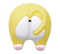 Lot de 3 butées de poignée de porte adhésives en forme de crosse de chat - Réduction du bruit et des chocs - Sans perçage - Pour salle de bain, cuisine