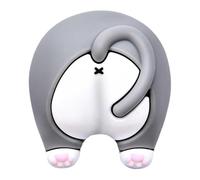 Lot de 3 butées de poignée de porte en forme de crosse de chat de dessin animé, adhésif pour étudier la lecture, réduire le bruit, protection murale pour toilettes, salle d'étude