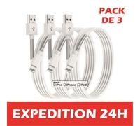 Lot De 3 Câble De Chargeur Iphone, Mfi Certifié Câble, Fil Lightning Charge Rapide Pour Iphone 11 12 Mini 13 Pro Xs Max Xr X 8 7 6s