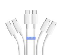 Lot de 3 Câble USB C vers USB C 1M 5A 100W Blanc Câble Chargeur Câble charge rapide pour Apple MacBook, iPad Pro, iPhone 15, iPhone 16, Samsung, Google Pixel, Xiaomi,Redmi, Poco,Honor