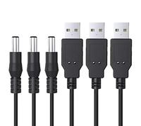 lot de 3 Câble USB DC 5V vers 5.5 * 2.1mm 1M, DC USB Cable d'alimentation 5V Barrel Jack pour Routeur/Caméra/Enregistreur de Voiture/Lampe de Bureau/TV Box/Parleur/USB Ventilateur, etc