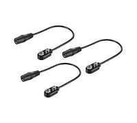 Lot de 3 câbles adaptateurs pour pédale de guitare 9 V avec prise femelle de 5,5 mm x 2,1 mm, longueur de 20 cm, noir