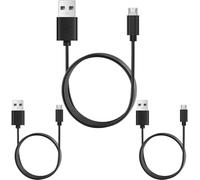 Lot de 3 câbles de charge et de données micro USB de 1,5 m compatibles avec PS4/Xbox One X S, Roku Streaming Stick, Samsung Galaxy Note, Tab A, Galaxy S7 et téléphone Android