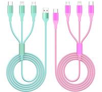 Lot de 3 câbles Lightning 3 couleurs pour iPhone de 1,8 m - Certifié Apple MFi pour chargeur d'iPhone, iPhone 13/12/11/SE/Xs/XS Max/XR/X/8 Plus/7/6 Plus Pro Air2