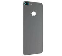 Lot de 3 cache-batterie + adhésif double face + lentille compatible pour Huawei Honor 9 Lite/LLD-L31 LLD-L21 LLD-AL00 LLD-AL10 N° 1 vitre arrière coque arrière + autocollant + cadre (Grey)