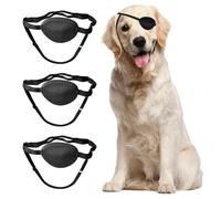 Lot de 3 Cache-œil pour Chien, de qualité supérieure, Cache-œil Unique pour Chiens de Petite, Moyenne et Grande Taille, Chats souffrant de blessures oculaires et de blessures