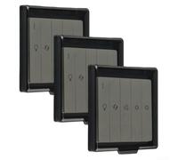 Lot de 3 cache-interrupteurs étanches pour prises murales de type 86 - Garantit des connexions électriques sûres (noir)