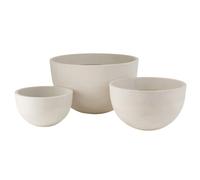Lot de 3 Cache-Pots Céramique "Roda" 59cm Blanc