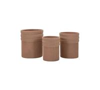 Lot de 3 Cache-Pots "Colombia" 50cm Rouge