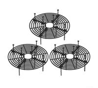 Lot de 3 cache-pots de fleurs avec découpe centrale pour la rétention du sol et limiter l'interaction des animaux avec les plantes en pot (noir, L)