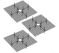 Lot de 3 cache-pots de fleurs carrés en plastique de 30 cm pour jardinage intérieur ou extérieur, noir ou café (noir)