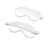 Lot de 3 cache-yeux en soie synthétique pour le sommeil et le sommeil Blanc