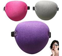 Lot de 3 cache-yeux pour adultes avec boucle réglable, design concave 3D pour œil droit ou gauche, pour amblyopie, strabisme et récupération chirurgicale, 3 couleurs