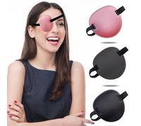 Lot de 3 cache-yeux super doux, patchs médicaux avec sangle élastique réglable, cache-œil de pirate pour adultes et enfants au quotidien