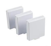 Lot de 3 caches d'interrupteur autocollants pour prise murale de type 86 - Protection en plastique imperméable à la poussière - Installation rapide - Design moderne - 119 x 106 x 20 mm - Blanc