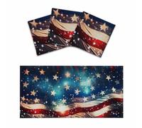 Lot de 3 caches fluorescents peints pour plafonniers Motif drapeau | Décoration de plafond magnétique pour salle de ureau, maison, 1,2 x 0,6 m
