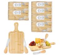 Lot de 3 cadeaux de fête prénatale (6 ensembles) pour les invités, prix de fête prénuptiale pour gagnants du jeu, plateau à fromage avec planches à charcuterie, couteaux, fourchettes, carte de