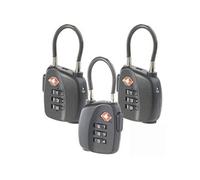 Lot de 3 cadenas TSA pour valise avec code 3 chiffres - Arceau souple [AGT]