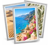 Lot de 3 Cadre A4 Argenté Photo Adhésif Incassables Sans Perçage tout usage