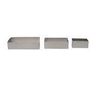 Lot de 3 Cadres à Pâtisserie "Rectangulaires" 20cm Argent