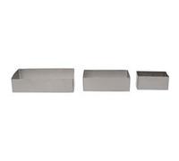 Lot de 3 Cadres à Pâtisserie Rectangulaires 20cm Argent