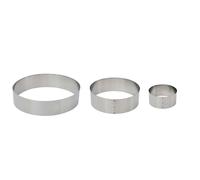 Lot de 3 Cadres à Pâtisserie "Ronds" 20cm Argent