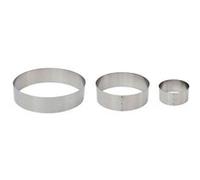 Lot de 3 Cadres à Pâtisserie Ronds 20cm Argent