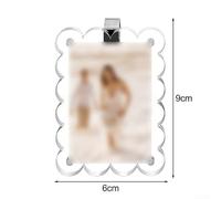 Lot de 3 cadres photo en acrylique avec clips magnétiques conçus pour pare-soleil de voiture et affichage photo de réfrigérateur, facile à fixer et à mettre à jour les photos à tout moment