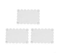 Lot de 3 cadres photo magnétiques en acrylique avec tailles de 10 × 15 cm/10 × 12 cm/10 × 10 cm/9 × 13 cm, design transparent à bords ondulés pour réfrigérateur et tableau blanc, changement de photos