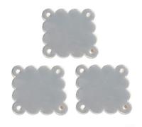 Lot de 3 cadres photo magnétiques en acrylique avec tailles de 10 × 15 cm/10 × 12 cm/10 × 10 cm/9 × 13 cm, design transparent à bords ondulés, pour réfrigérateur et tableau blanc, échange de photos