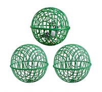 Lot de 3 cages à boules de poulet 2026 pour l'extérieur, orbe roulant en plastique mobile pour poulets, lapins, oiseaux, pigeons, 3 globes mobiles, habitats pour petits animaux, clapier amovible pour