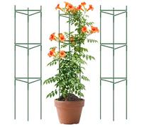 Lot de 3 cages à tomates - 35,6 x 35,6 x 152,4 cm - Treillis réglable pour , support extensible pour légumes, jardin, jardin, extérieur, tomates, poivrons, concombres, fleurs en polyéthylène
