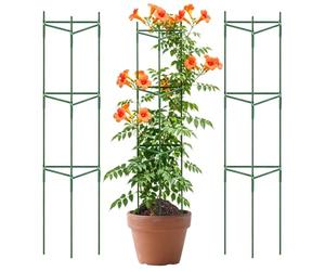 Lot de 3 cages à tomates - 35,6 x 35,6 x 152,4 cm - Treillis réglable pour , support extensible pour légumes, jardin, jardin, extérieur, tomates, poivrons, concombres, fleurs en polyéthylène