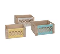 Atmosphera for Kids - Lot de 3 Cagettes Macramés "Australie" 36cm Beige