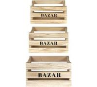 BAZAR - Lot de 3 Cagettes Gigognes Naturelles - Altobuy Beige