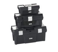 Lot de 3 caisses à outils PVC Sam Outillage CAO