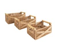 Atmosphera - Lot de 3 caisses eugène beige l26 31 36cm