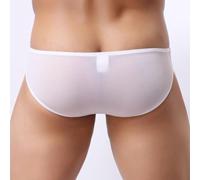 Lot de 3 caleçons pour homme, taille basse, respirants, avec support de poche, tissu en soie glacée, doux et extensible, pour un usage quotidien et un style de vie actif (XXL, blanc)