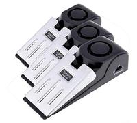 Lot de 3 cales d'alarme de porte de voyage portables avec sirène de sécurité de 120 dB pour la maison et l'hôtel Outil de sécurité personnel efficace (alarme lumineuse)