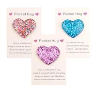 Lot de 3 câlins de poche, câlins de poche pour amis, adorable jeton de poche pour amis de longue distance, cadeau d'encouragement spécial pour anniversaire, Noël, Saint-Valentin pour amoureux