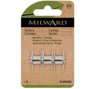 Lot de 3 Canettes Milward pour Machines Bernette, Celestial, Empisal, Frister & Rossman, Janome/New Home et Singer(...) - Gris Gris G