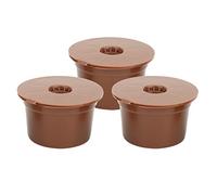 Lot de 3 capsules de café réutilisables rechargeables pour café Caffitaly avec un bon effet de filtration et un débit fluide respectueux de l'environnement en plastique économique