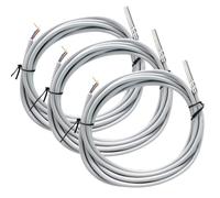 Lot De 3 Capteur De Température, Pt1000 Capteur De Température Étanche, Capteur De Mémoire Avec Câble En Pvc Câbles De Capteur De Température Pour La Surveillance De La Température (3 Mètres)