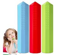 Lot de 3 capuchons de stylo à mâcher en silicone - Capuchons de rechange pour stylos à bille et stylos à encre gel - Protection de la pointe du crayon - embouts de crayon